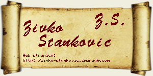Živko Stanković vizit kartica